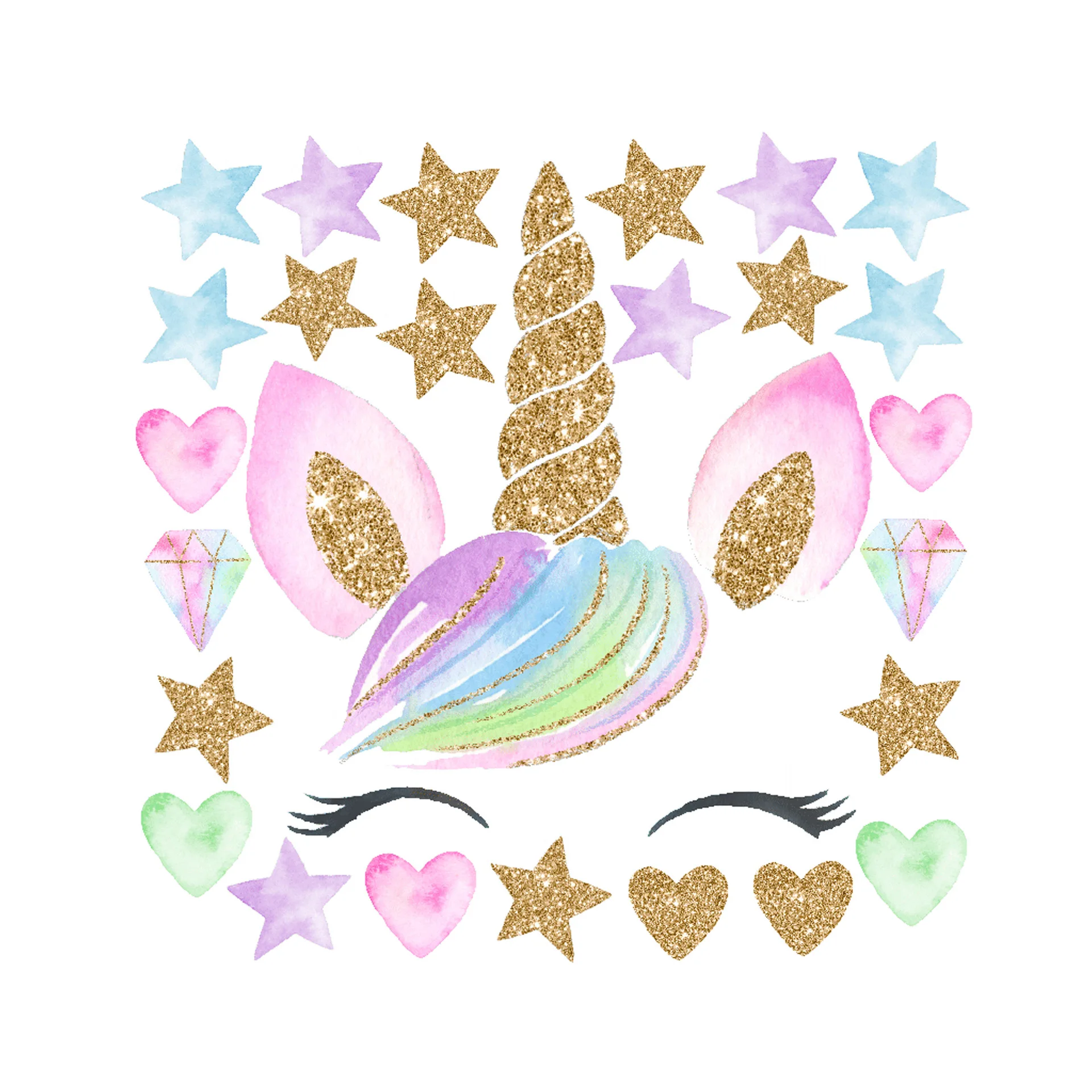 Девичье Сердце Наклейка на стену в форме единорога дом кухня гостиная комната