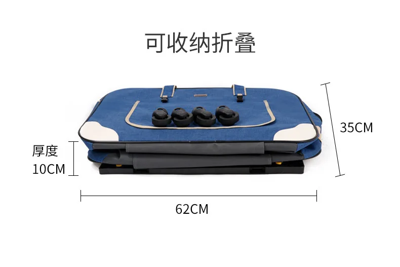 Четыре колеса складная коляска для питомцев Портативный из дышащего материала