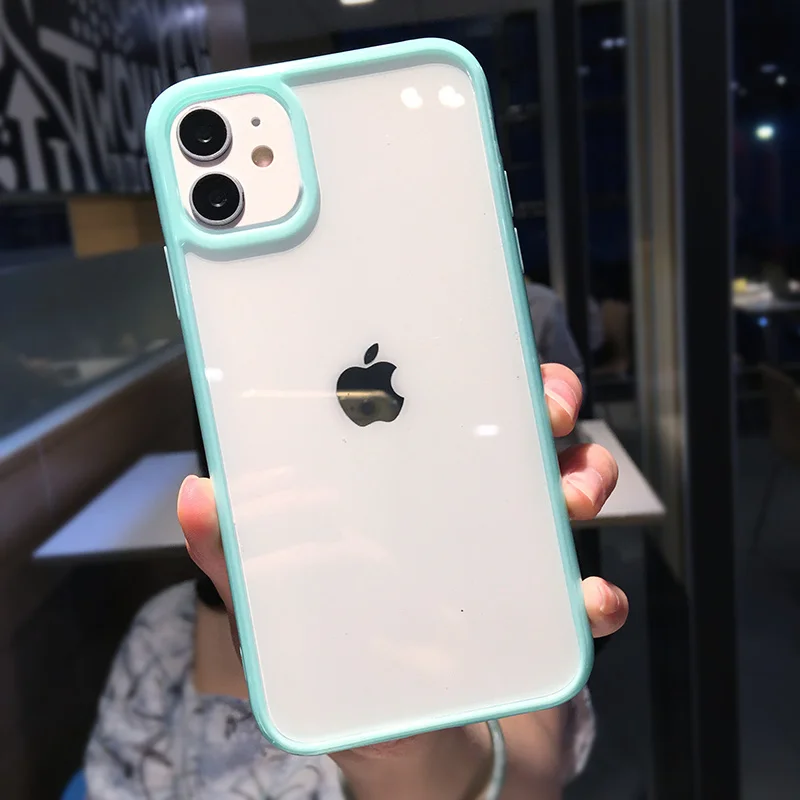 

Shockproof Armor Transparent Phone Case For iPhone 11 12 Pro Max X XR Xs Max Camera Protection Cover For iPhone 7 8 Plus