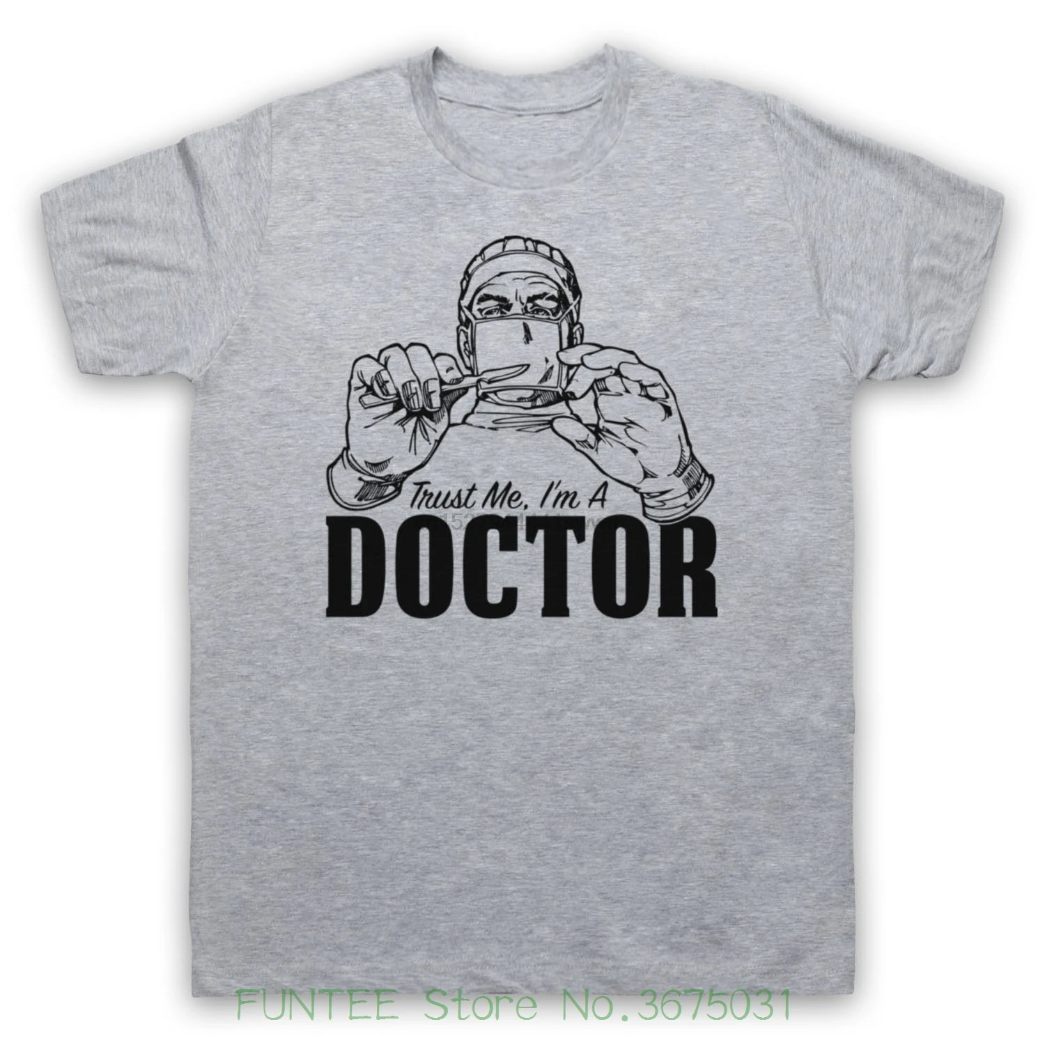 Мужская футболка с коротким рукавом забавная надписью Trust Me I'm A Doctor Funny Work Humour