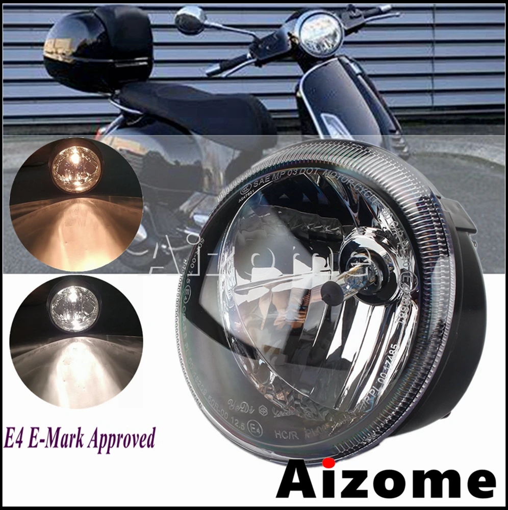 

E4 12V Motorcycle Headlight Front Lamp Head Light For Gt GTS 125 200 250 300 GTS300 GTS Scooter Motorbike High Low Beam Headlamp