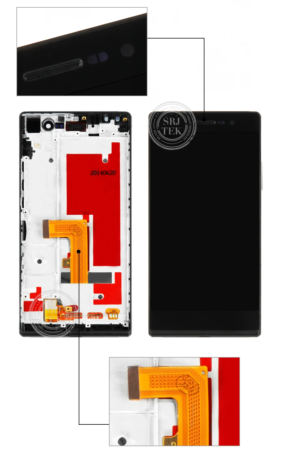 SRJTEK " для huawei Ascend P7 София P7-L00 P7-L05 P7-L10 ЖК-дисплей Дисплей+ дигитайзер Сенсорный экран Стекло в сборе