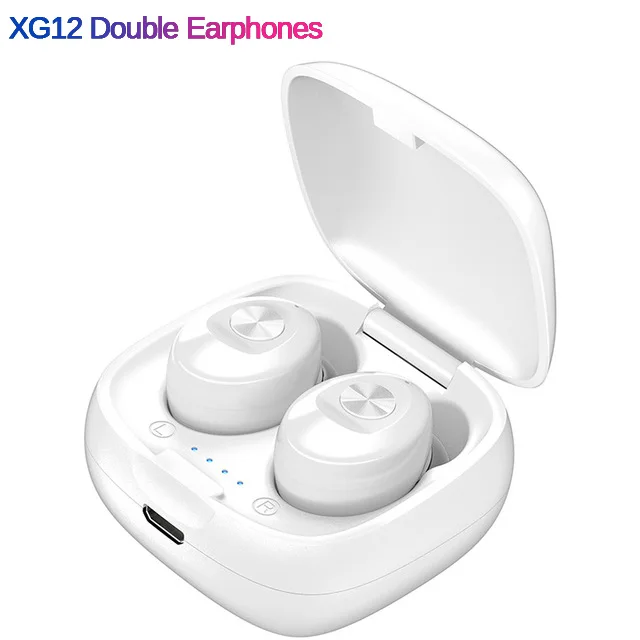 XG12 White XG14 TWS Bluetooth 5,0, беспроводные наушники, мощные, в ухо, мини наушники, HiFi 5D, стерео, спортивные наушники, IP5, водонепроницаемая гарнитура, без головы - Цвет: XG12 White