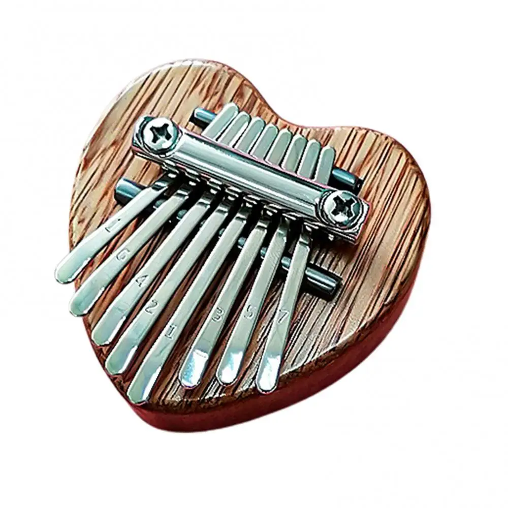 8-Key Heart Shape Thumb Piano Mahogany Kalimba Finger Musical Instrument Gift | Игрушки и хобби