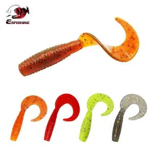 ESFISHING приманка для рыбной ловли, Мягкая приманка, рыба CT60, 60 мм, 1,8 г, 10 шт., личинка, силиконовая приманка, рыболовная снасть, Спиннер
