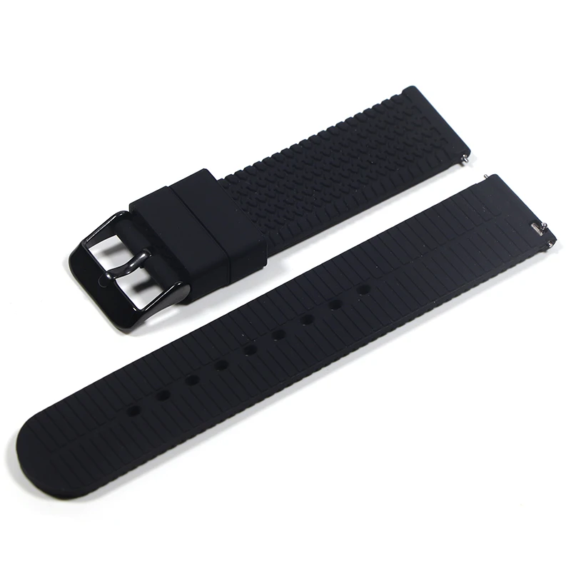 18mm Silicone strap  Rubber Watch Strap 20mm 22mm For s-eiko  New Watch Band Diving Waterproof Bracelet Black Color