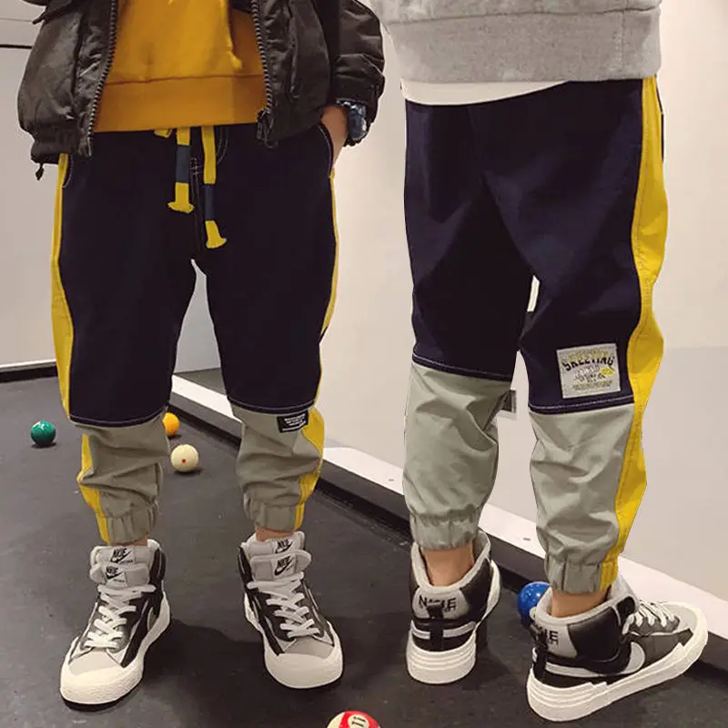 Детские штаны для мальчиков брюки-карго осенние детские в стиле хип-хоп