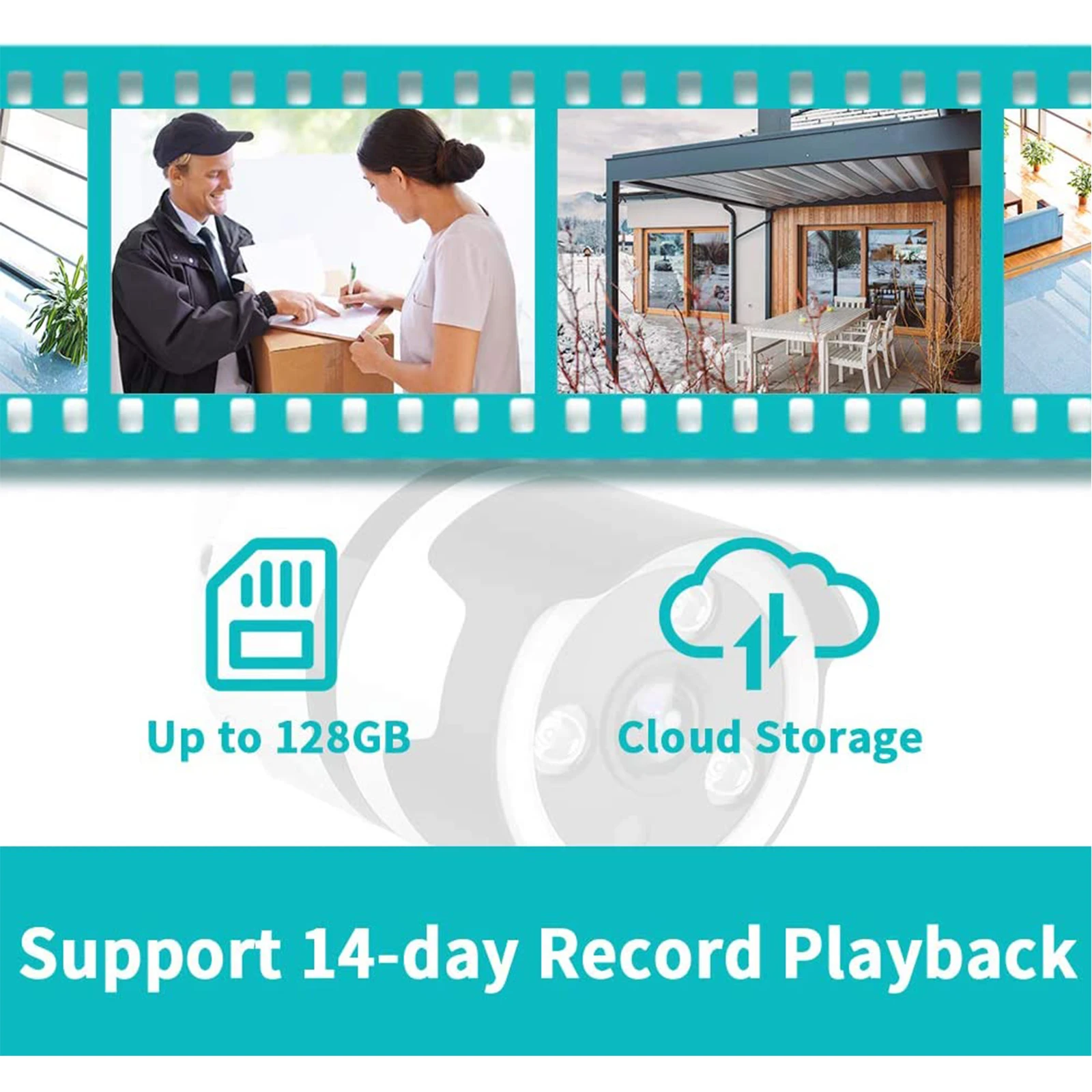 

1080P Full HD Outdoor Security Surveillance Camera WIFI IP Camera 2MP IP66 Waterproof with Sound Motion Detect Night Vision