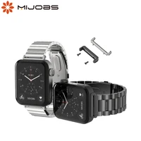 for xiaomi mi watch strap with connector leather band bracelet wristband perfect match free linker metal replacement accessories