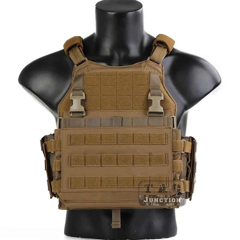 

Emerson Tactical SC7 SCARAB Placard Chest Rig Vest W/ 2PCS Side Armor Pouch Modular MOLLE Plate Carrier Coyote Brown