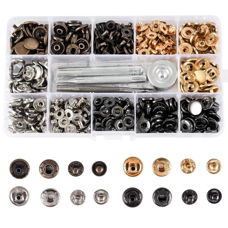 Металлические медные цветные кнопки пряжка двойного сложения кожаные застежки