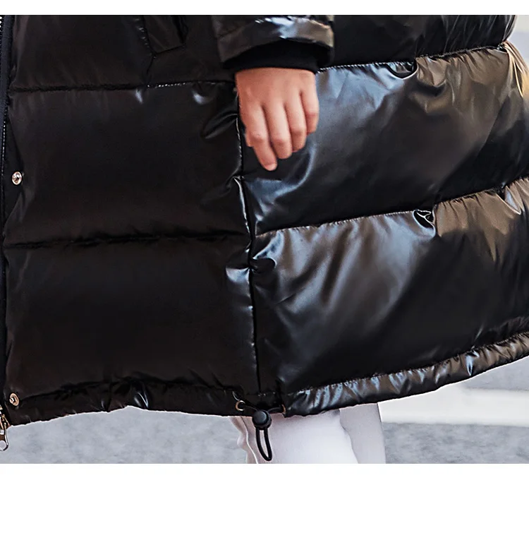 Зимняя детская верхняя одежда на утином пуху пальто для маленьких девочек и