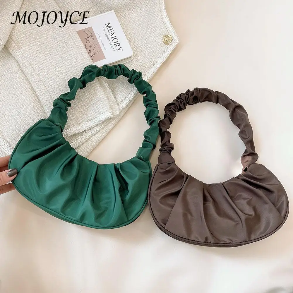 

Женские однотонные сумки в стиле ретро, модная плиссированная сумка для покупок через плечо, Женский кошелек в винтажном стиле, сумки для по...