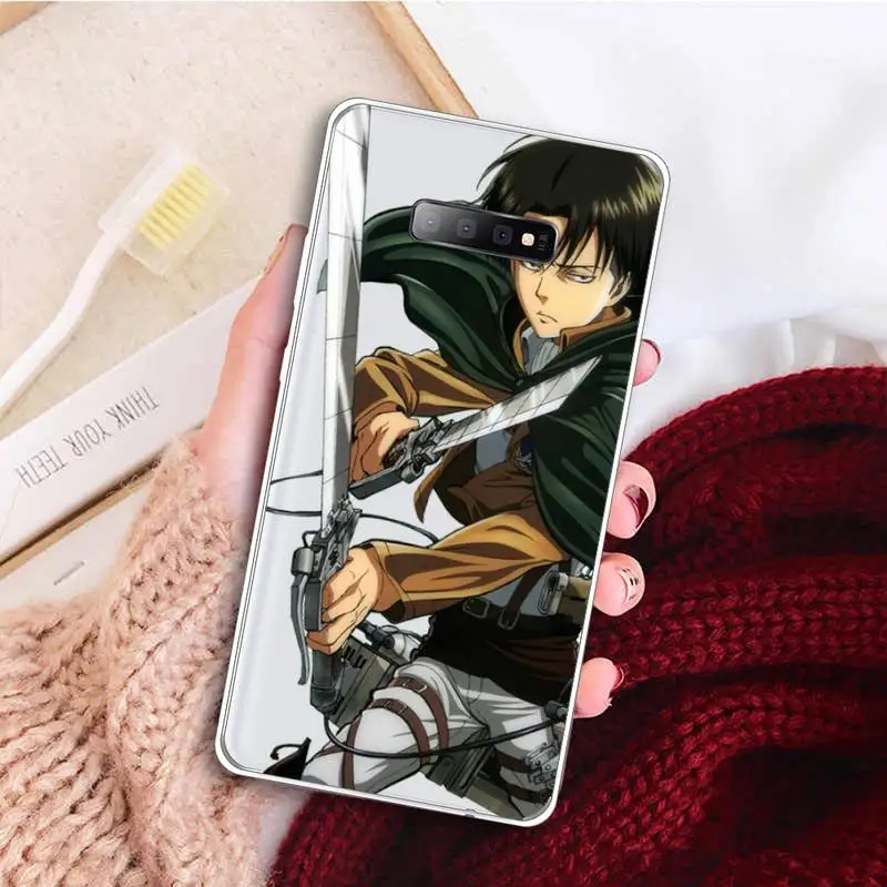

Hot Japan Anime Attack On Titan Phone Case Transparent for samsung A 21s 71 S 8 9 20 note 10 20 ultra plus