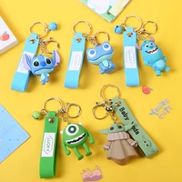 movies monsters university keychains cartoon stitch baby yoda figure key chains couples bag pendant creative car accessories