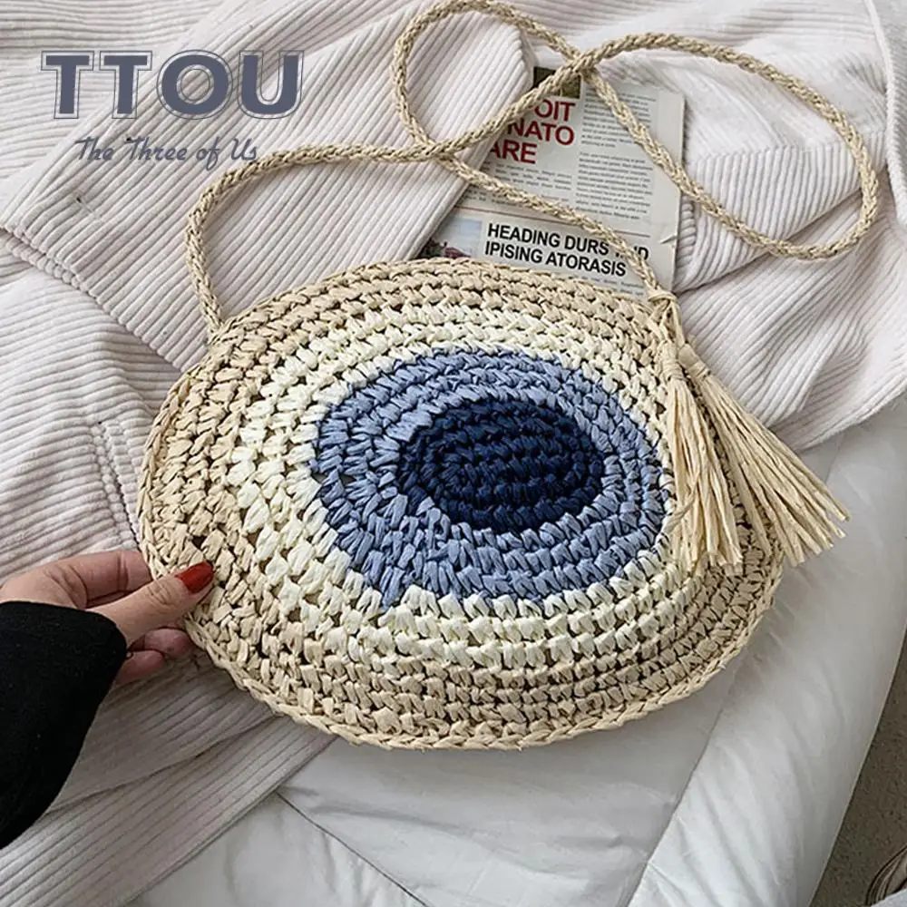 

Летнее Мини Соломенные Сумки-мешки для женщин 2021, через плечо, сумки для девушек, сумки для путешествий и сумки Женские однотонные сумки чер...