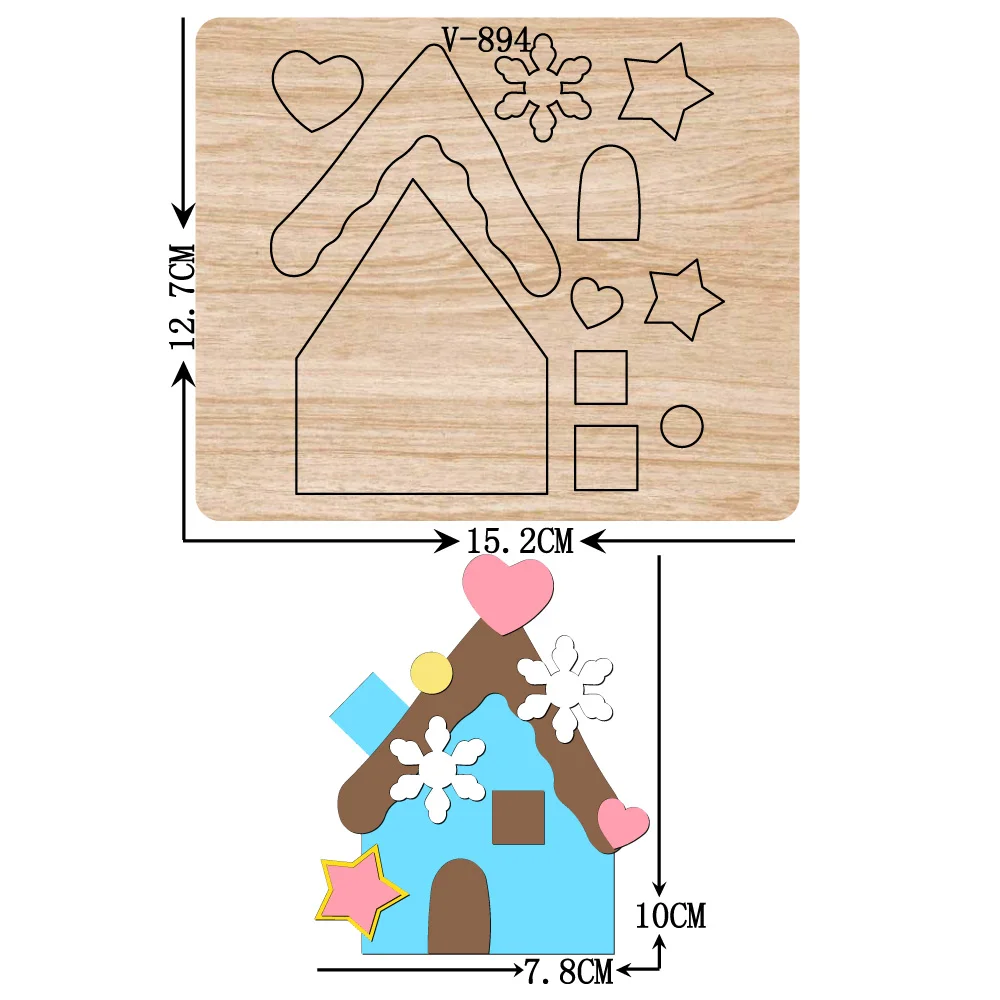 DIY новый дом замок ветряная мельница деревянные штампы для