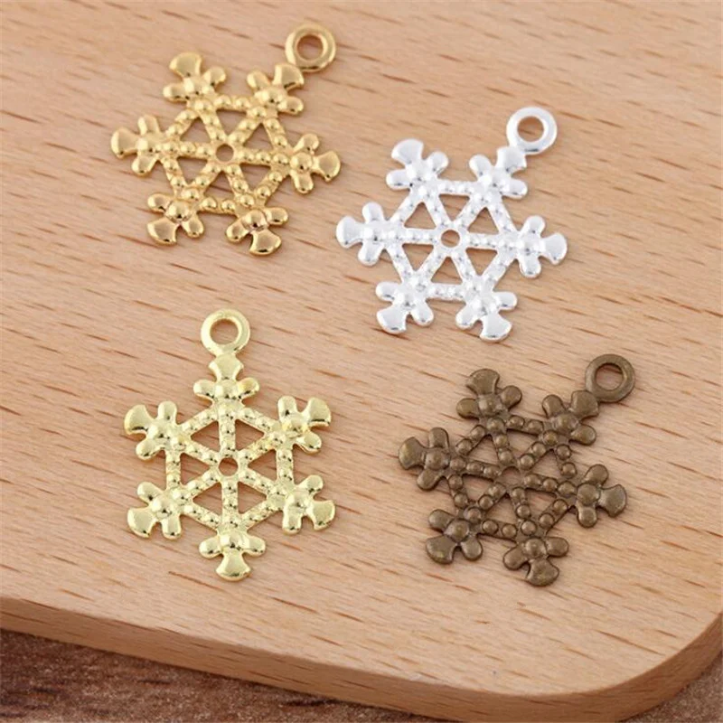 

SIXTY TOWFISH 30 Pieces DIY Jewelry Accessories 13mm Handmade Materials Charms Brass Flower Filigree Flower Slice
