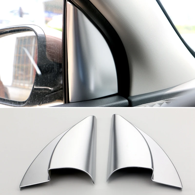 Хромированная передняя дверь внутренняя тройной угол крышка колонны наклейка