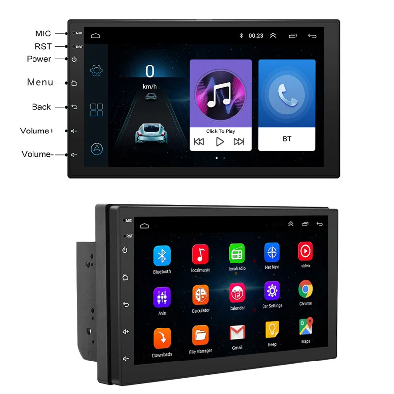 Ультратонкое автомобильное радио с GPS навигацией Android 9 0 универсальный
