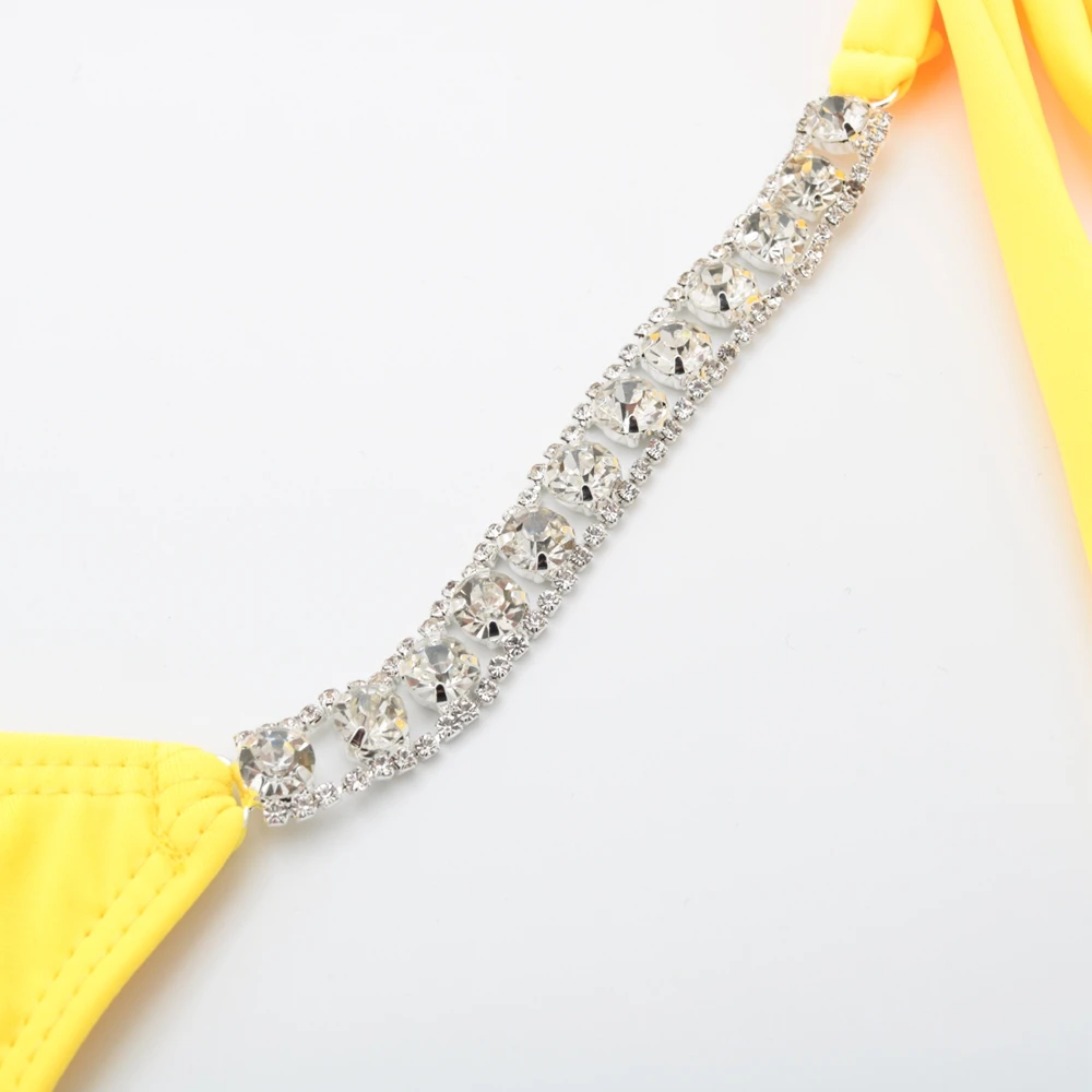 

Crystal Diamond Bikini Set 2021 Sexy Swimming Suit For Women SwimwearPush Up Swimwear Brazilian Bathing Suits Summer Beach Wear