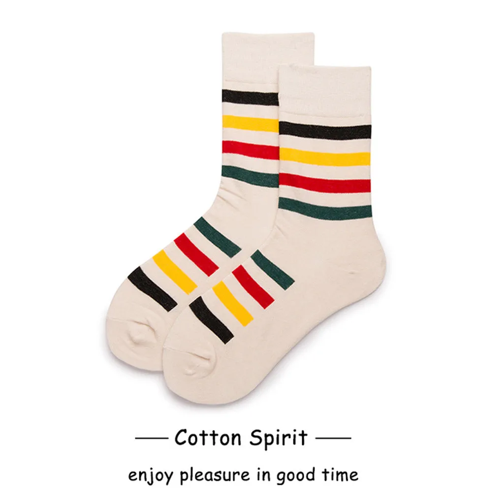 1 пара хлопковые носки унисекс в полоску | Тематическая одежда и униформа