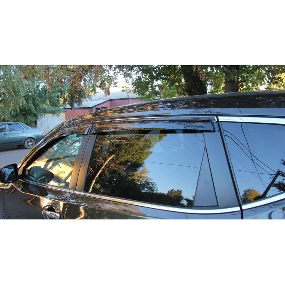 Ветровики для ниссан нисан икс треил x trail дефлекторы окон дождевики козырьки