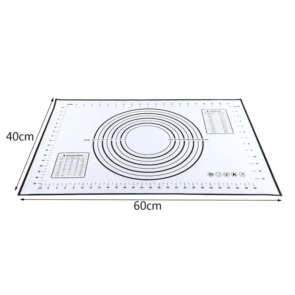 

Baking Mat Eco-Friendly Reusable Silicone Mat For Creative Rolling Dough Pad Thick Non-Stick Oven Patisserie Baking Accessories