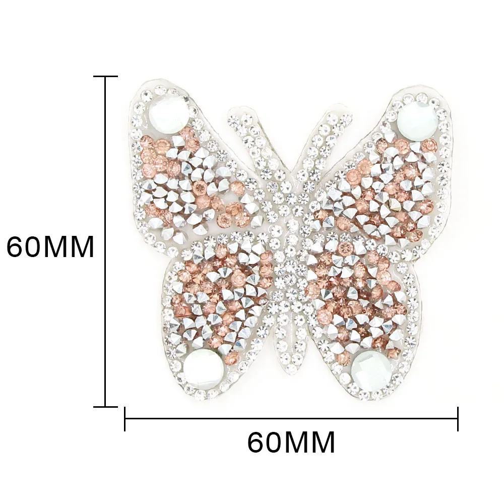 Аппликация для Стразы в виде бабочек разноцветная из смолы 1 шт. платья сделай сам