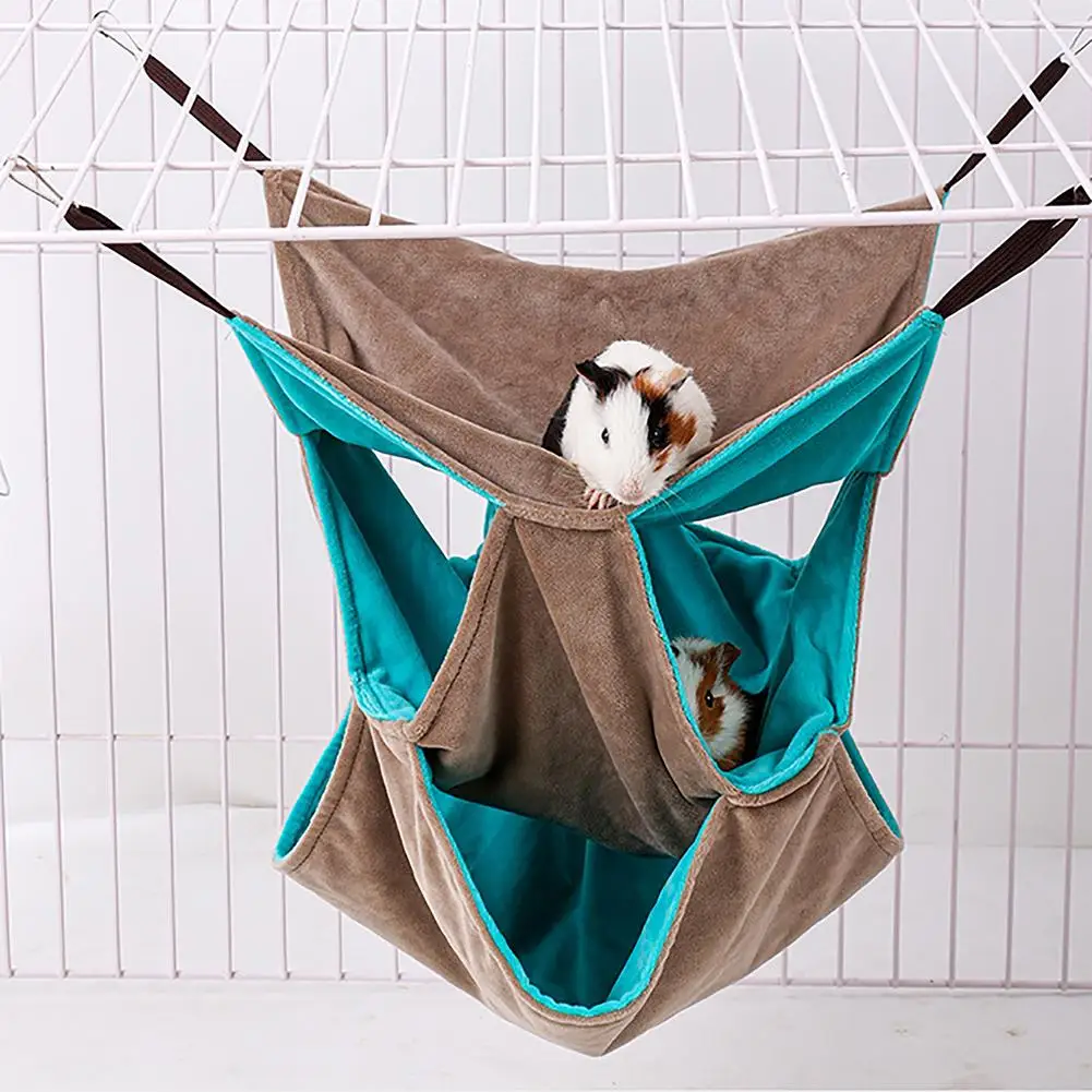 

Warm Hamster Hammock Hammock For Small Animal Guinea Pig Ferret Double-layer Plush Cotton Nests Pets Supplies