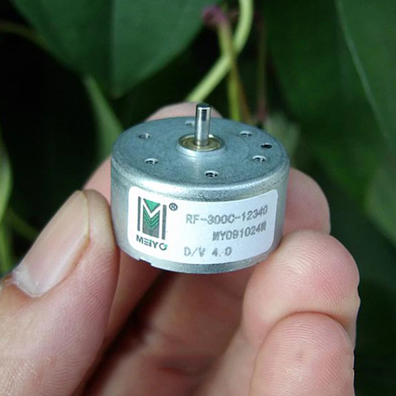 RF-300C-12340 D/V4.0 Микро Мини 24 мм круглый шпиндель двигатель 2 вал маленький 300