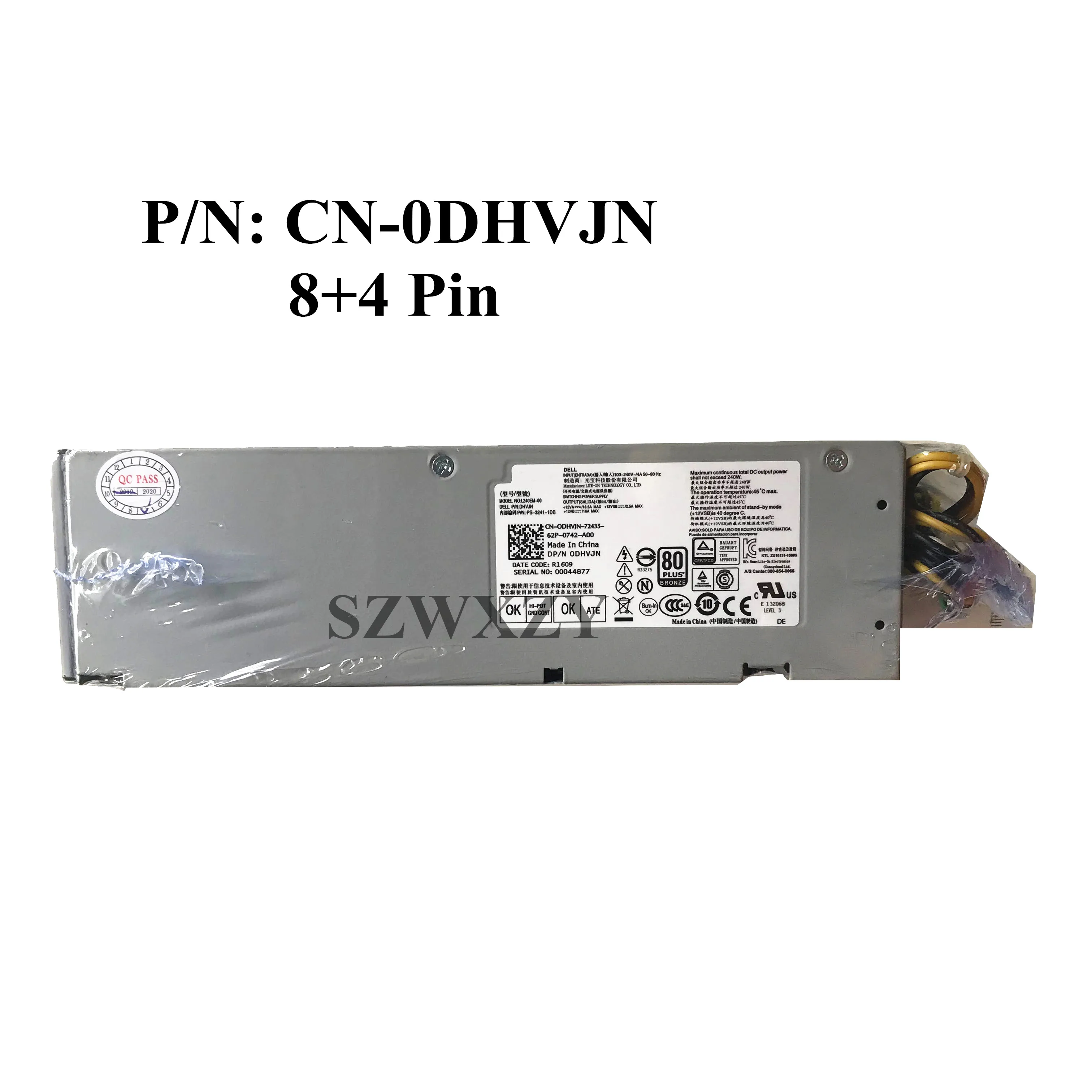 SZWXZY оригинал для DELL Optiplex 3040 5040 7040 240W 8 + 4 Pin Питание CN-0DHVJN 0DHVJN L240EM-00 100% тестирование |
