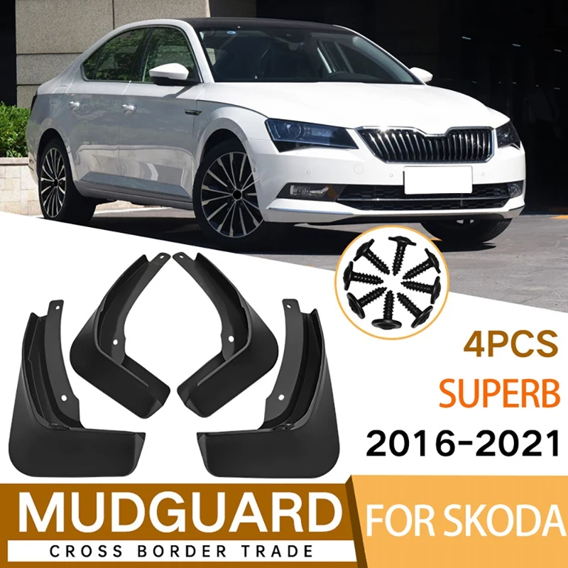 

Брызговики для Skoda Superb 2016-2021, брызговики, грязеотталкивающие щитки, брызговики, автомобильные аксессуары