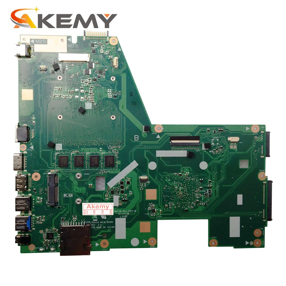 akemy x551ca laptop motherboard for asus x551cap x551c original mainboard i3 3217u 4gb ram 1xslot free global shipping
