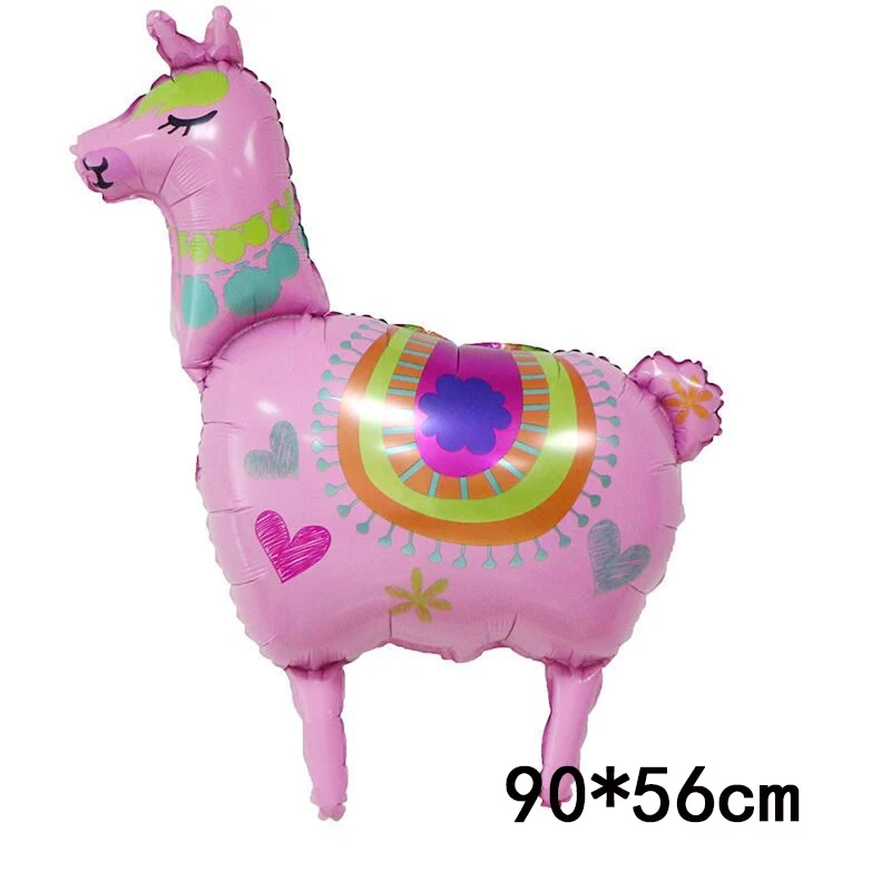 Животные Альпака С Днем Рождения Фольга Воздушный шар трава грязевая лошадь