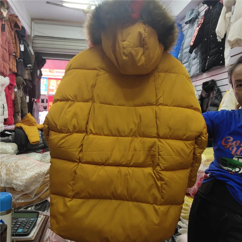 Женское хлопковое пальто средней длины зима 2019 новое теплое Свободное из хлопка