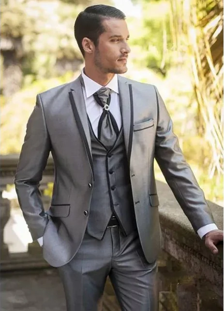 Picture Style19 Дизайн Slim Fit синий Жених костюмы с остроконечным лацканом лучшие мужские свадебные платья Одежда для выпускного вечера(куртка+ брюки+ жилет - Цвет: Picture Style19
