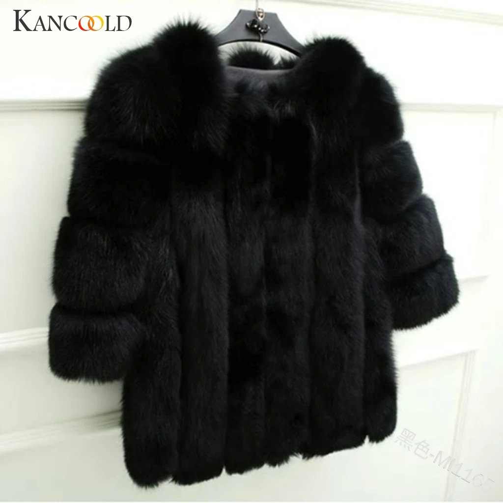 KANCOOLD женские пальто больших размеров, короткая верхняя одежда из искусственного меха, теплая меховая куртка с длинным рукавом, модные женские пальто и куртки 2019AUG26