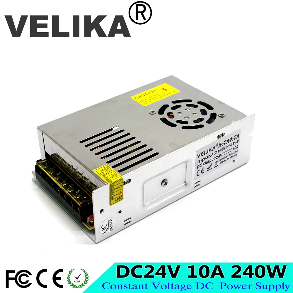 DC24V импульсный источник питания 10A 240W Светодиодный Трансформатор 110v 220v ac dc 24v SMPS