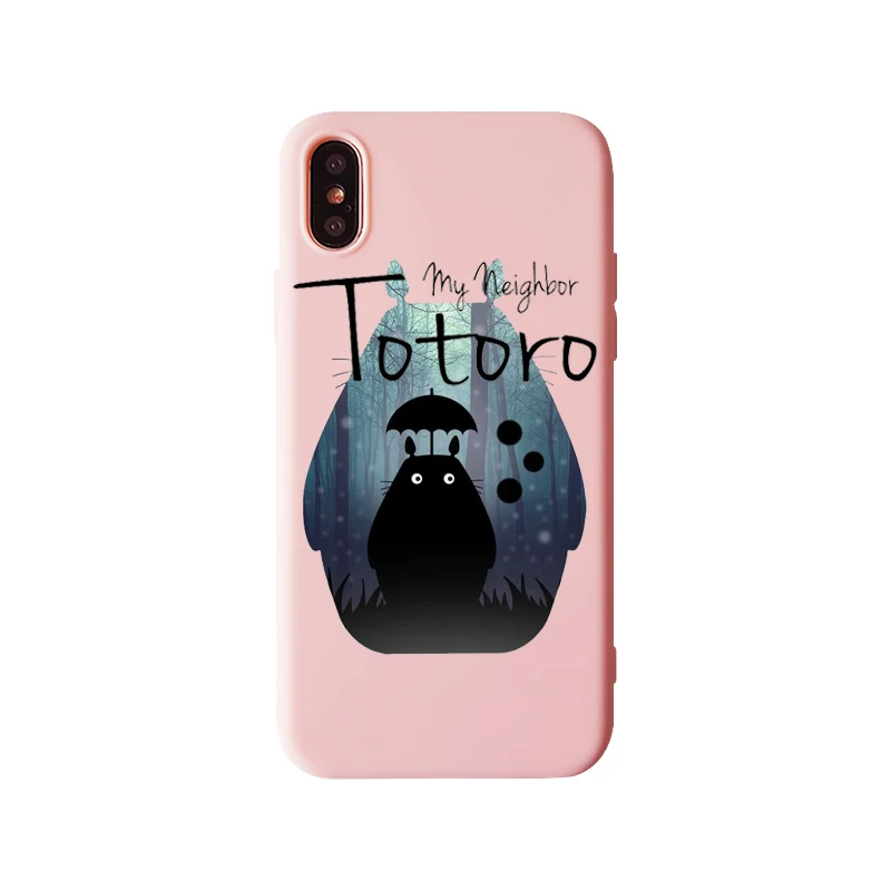 Симпатичные Мультяшные чехлы для телефонов Happy Totoro для iPhone 11 11Pro 6 6S 7 8 Plus Мягкий силиконовый чехол из ТПУ для iPhone x XS MAX XR