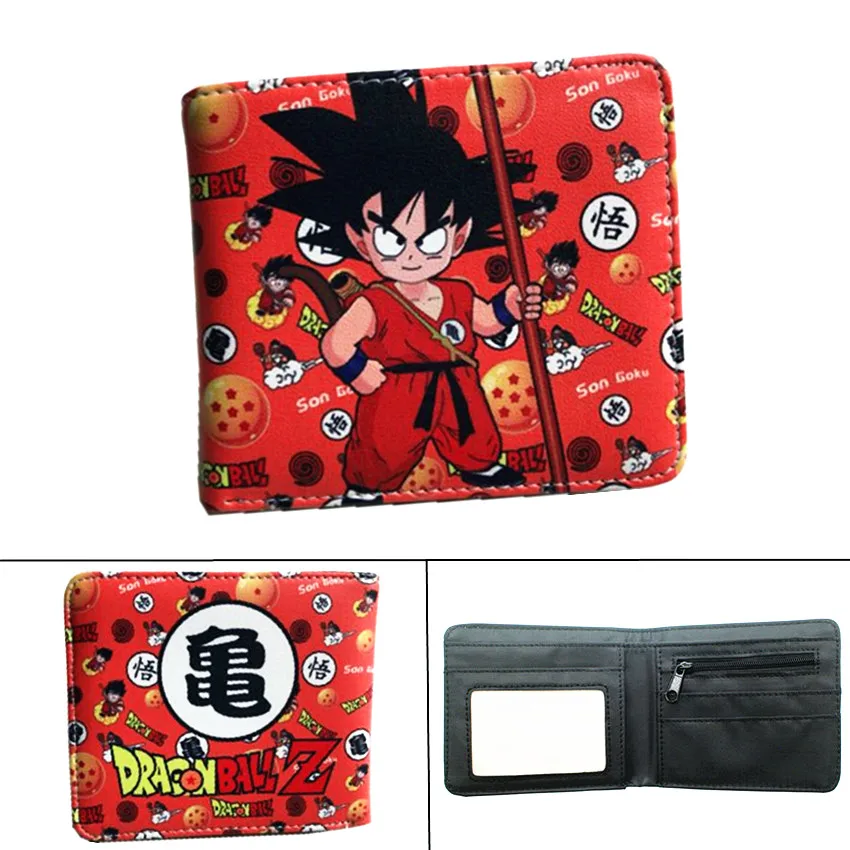 Аниме Dragon Ball Z кошелек Супер Saiyan Goku Vegetto для мальчиков и девочек карман на молнии для монет PU короткий держатель для карт - Цвет: V