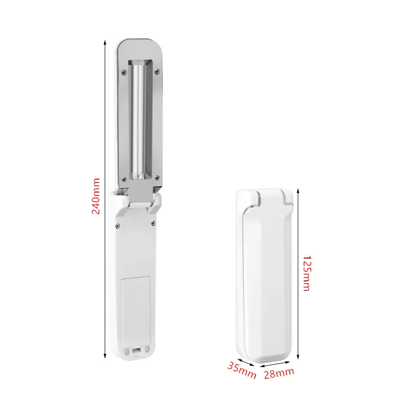 Портативная дезинфекционная лампа UVC 2 Вт УФ-лампа для стерилизации складные