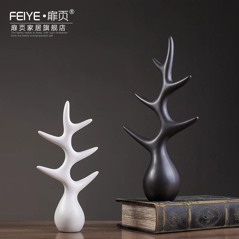 

ofing is tasted rich black and white tree furnishing articles sitting room TV ark gift wine house decoration decoration