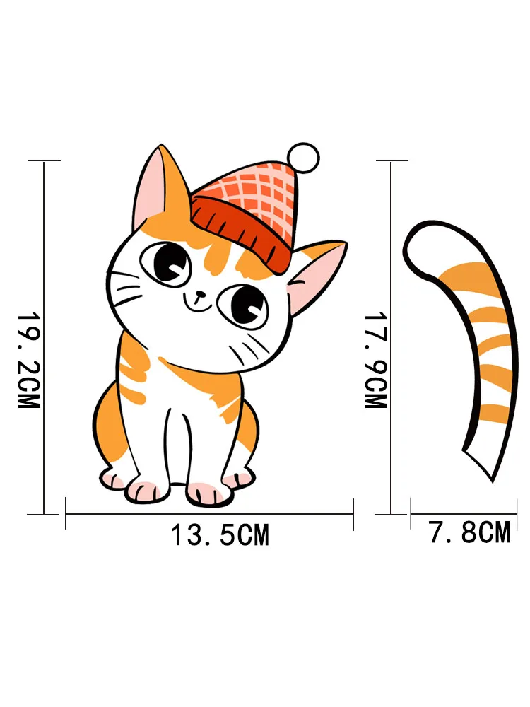 

ZTTZDY Beautiful Hat The Cat Decal Accessories Sticker Car Rear Window YJ3-0047