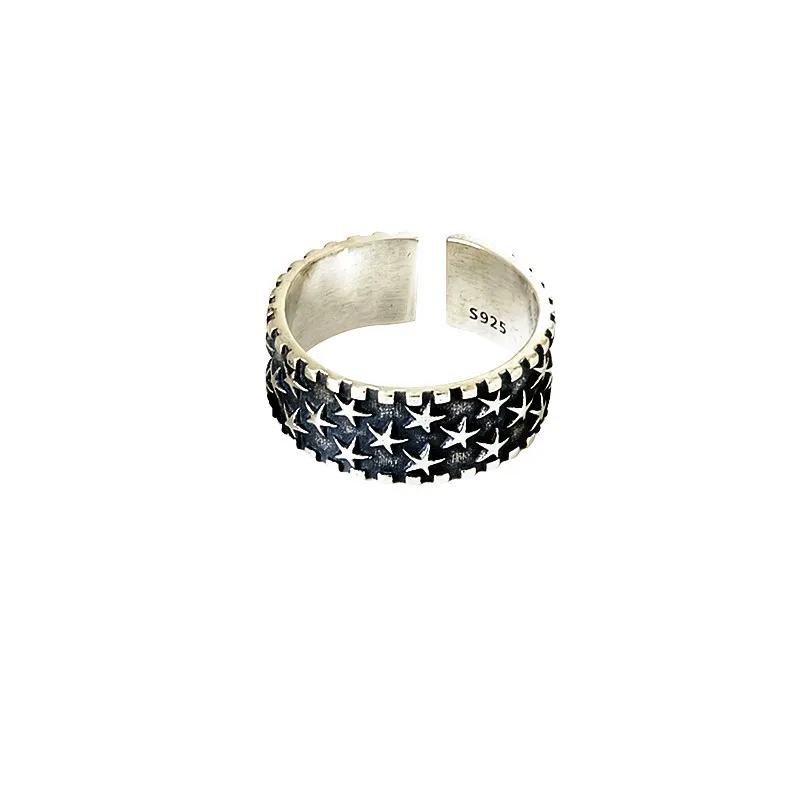 Бижутерия богемные винтажные серебряные кольца с большой звездой для женщин