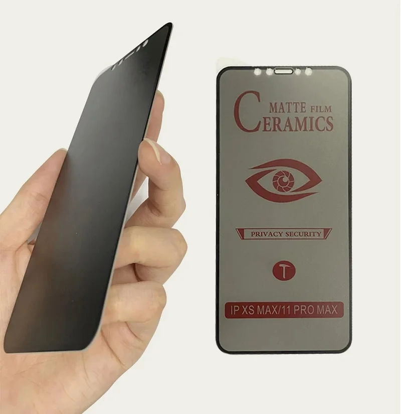 100pcs 3d matte privacy soft ceramic screen protector for iphone 13 12 11 pro xs max x xr 7 8 6s plus se2 12mini anti spy film free global shipping