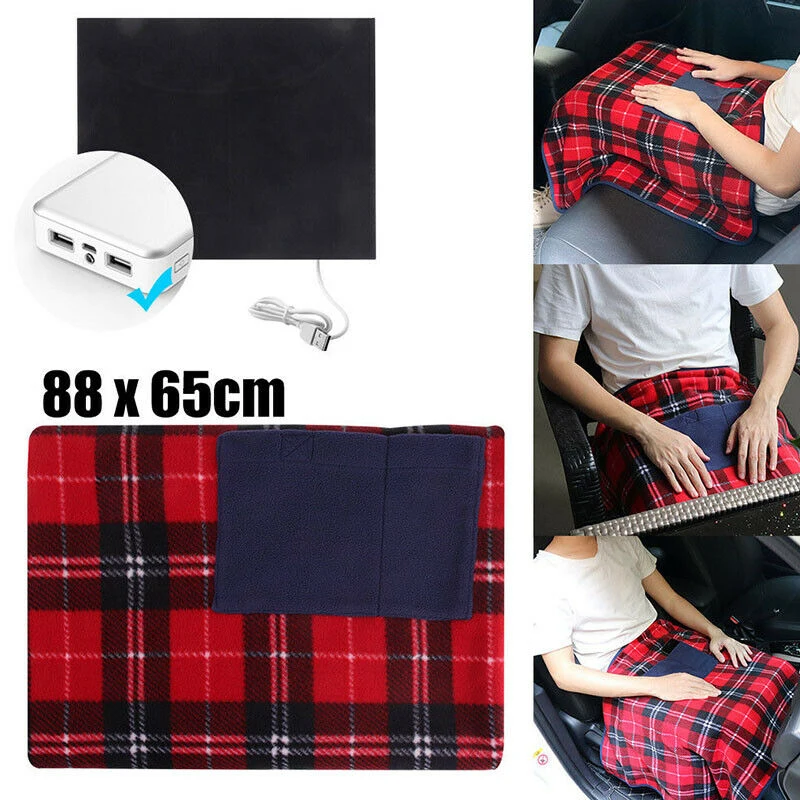 

Электрическое одеяло, обогреватель тела с питанием от USB, 88*65 см, обогревающее одеяло с термостатом, электрическое обогревающее одеяло с эле...