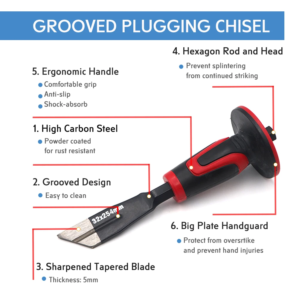 Инструменты для резки камня инструменты с ручной защитой сверхмощное долото