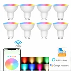 1-30 шт. 4 Вт Wi-Fi GU10 светодиодный светильник смарт-лампы RGB CCT затемнения светодиодные лампы Таймер приложение eWeLink автоматизации работы с Alexa Google Home