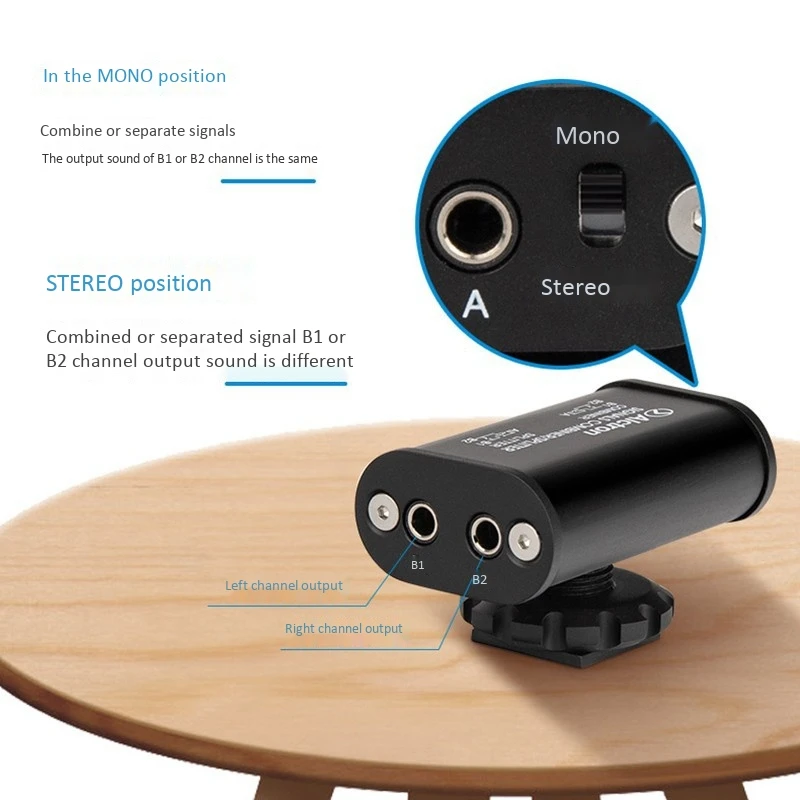 

Alctron SC102 Mini o Combiner Signal Separator Microphone Signal Combiner Two Signal Channels